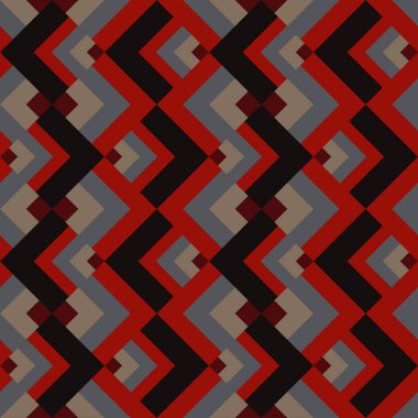 Dikişsiz soyut geometrik desen. Vektör çizim. Tekstil rapport.