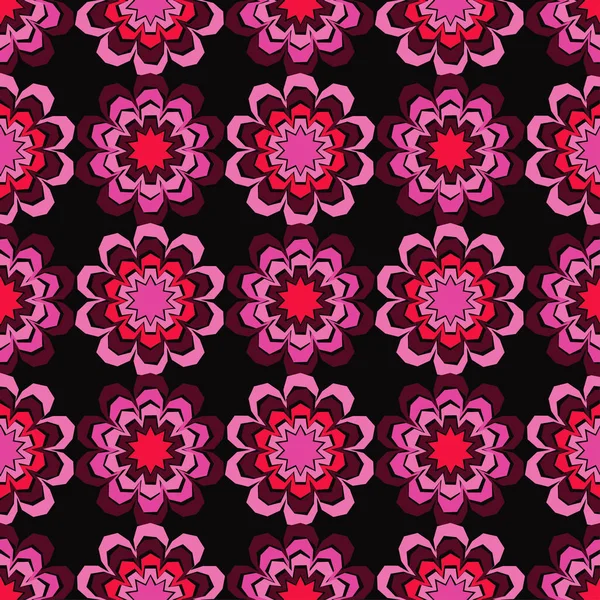 Nahtlose dekorative florale Hintergrund. Vektorillustration. Retro-Motiv. Textilbeziehung. — Stockvektor