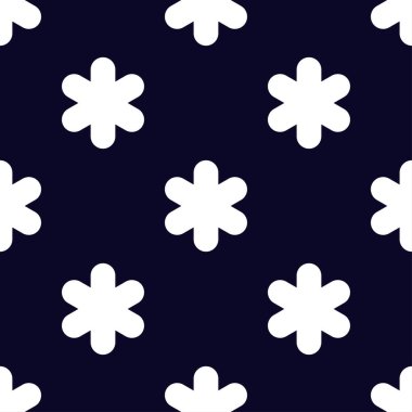 Dekoratif kar taneleri ile sorunsuz arka plan. Düz tasarım. Tekstil rapport.