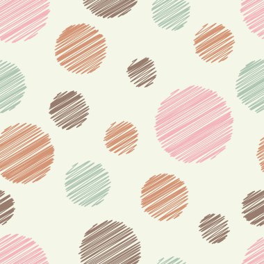 Polka dot seamless modeli. Vektör çizim. Tekstil rapport.