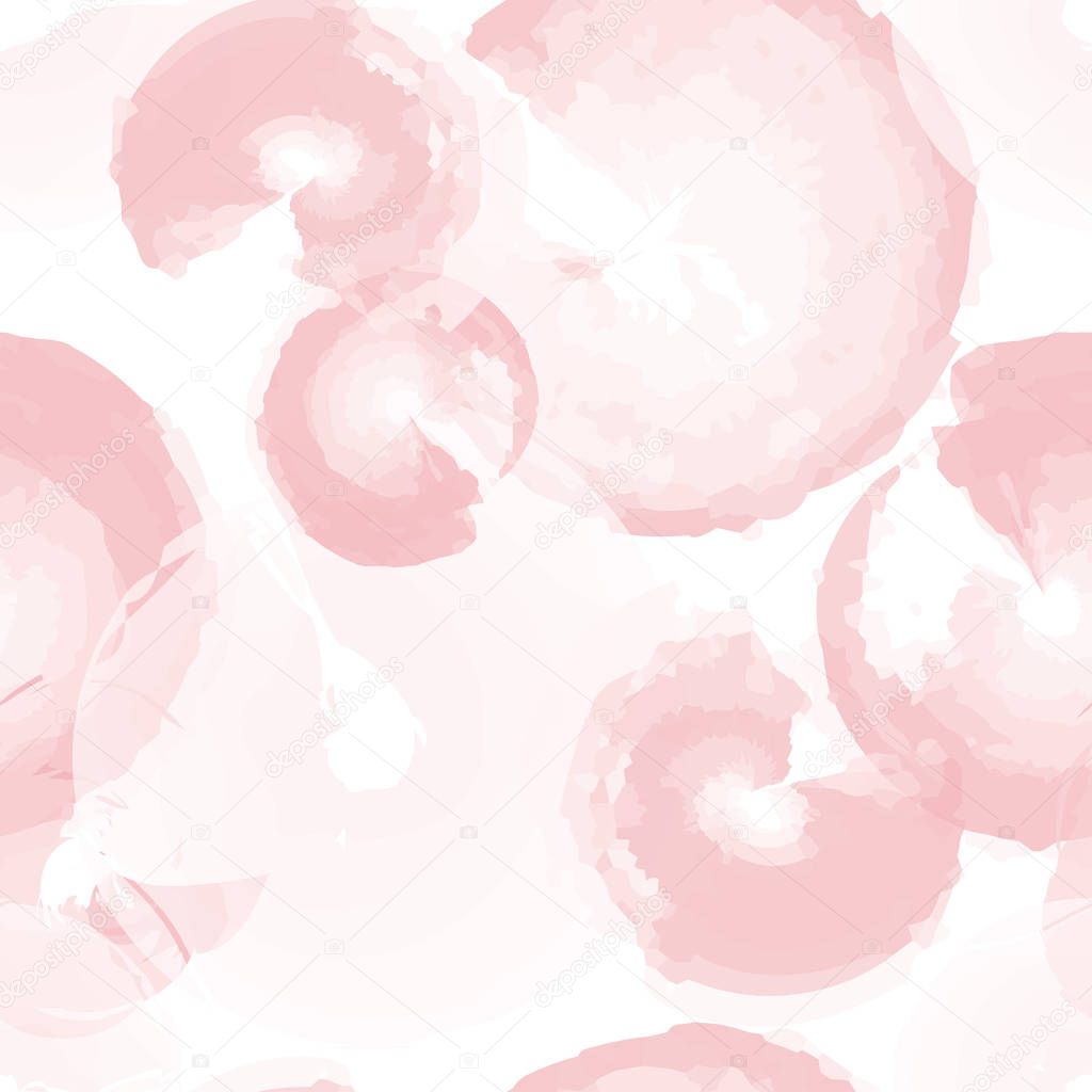 Seamless decorative background with blots and splashes. Watercolor background. Vector illustration. Textile rapport.