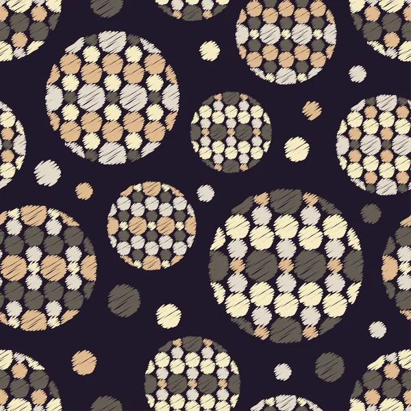 Polka dot seamless pattern. Пушистые горошек. Векторная иллюстрация. Текстильное взаимопонимание . — стоковый вектор