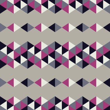 Mozaik seamless modeli. Arka plan üçgen yaptı. Vektör çizim. Tekstil rapport.