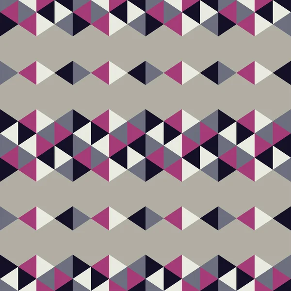Mosaik nahtlose Muster. Hintergrund aus Dreiecken. Vektorillustration. Textilbeziehung. — Stockvektor