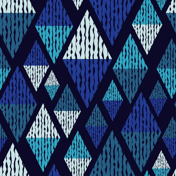 Mosaïque de triangles. Modèle géométrique abstrait sans couture. Illustration vectorielle. Relation textile . — Image vectorielle