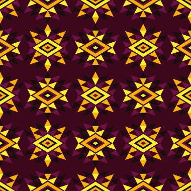 Etnik boho seamless modeli. Retro motif. Vektör çizim. Tekstil rapport.