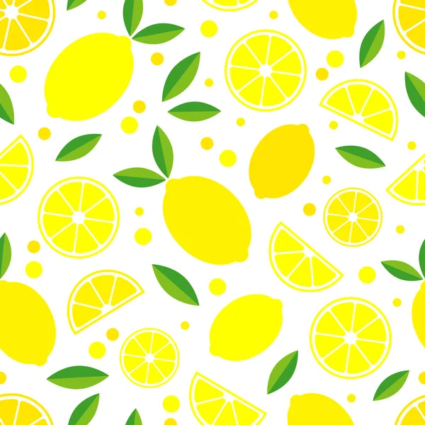 Бесшовный узор с декоративными лимонами. Тропические фрукты. Текстильное взаимопонимание . — стоковый вектор