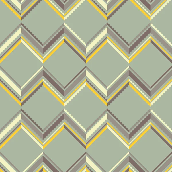 Patrón geométrico abstracto sin costuras amarillo y gris. Ilustración vectorial. Relación textil . — Vector de stock