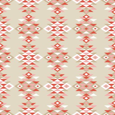 Etnik boho seamless modeli. Kabile sanat baskı, yinelenebilir arka plan. Retro motif. Vektör çizim. Tekstil rapport.