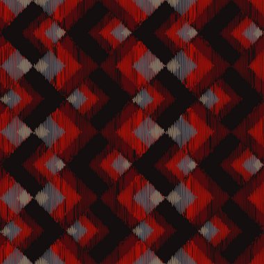 Etnik boho seamless modeli. Nakış kumaş üzerine. Retro motif. Vektör çizim. Tekstil rapport.