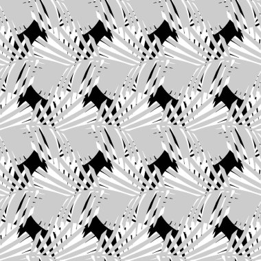 Polka dot seamless modeli. Doku palmiye yaprakları. Vektör çizim. Tekstil rapport.