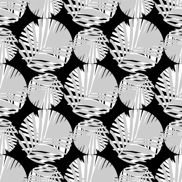 水玉シームレス パターン。パームのテクスチャを葉します。ベクトルの図。繊維関係. — ストックベクタ
