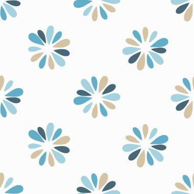 Sorunsuz dekoratif çiçek arka plan. Vektör çizim. Retro motif. Tekstil rapport.