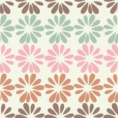 Sorunsuz dekoratif çiçek arka plan. Vektör çizim. Retro motif. Tekstil rapport.