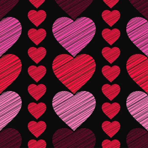 Sorunsuz vektör arka plan dekoratif yürekleri. Sevgililer günü. Vuruş doku. Tekstil rapport.