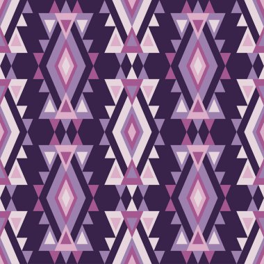 Etnik boho seamless modeli. Kabile sanat baskı, yinelenebilir arka plan. Retro motif. Vektör çizim. Tekstil rapport.