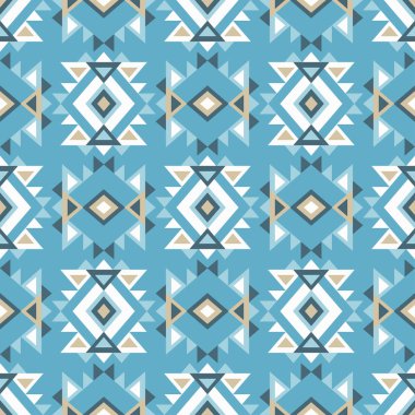 Etnik boho seamless modeli. Kabile sanat baskı, yinelenebilir arka plan. Retro motif. Vektör çizim. Tekstil rapport.