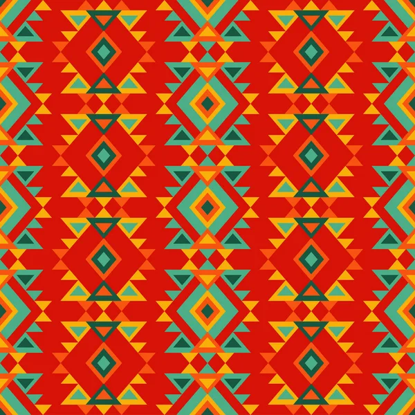 Ethnic boho seamless pattern. Tribal art print, repeatable background. Retro motif. Vector illustration. Textile rapport. — Stock Vector