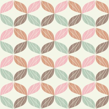 Dekoratif yaprakları ile sorunsuz arka plan. Ahşap doku. Tekstil rapport.