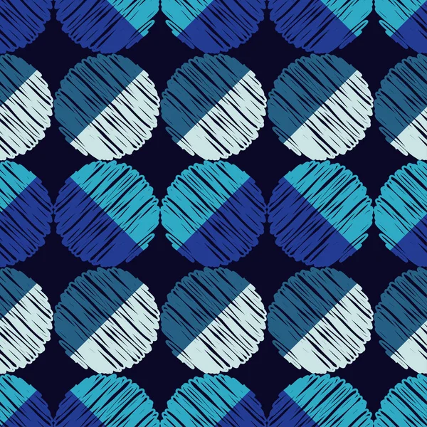 폴카 도트 완벽 한 패턴입니다. 스크래치 질감. 벡터 일러스트입니다. 섬유 교감. — 스톡 벡터