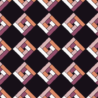 Soyut geometrik desenli sorunsuz arka plan. Dekoratif Karo. Tekstil rapport.