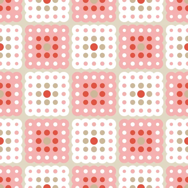 Sfondo senza cuciture con motivo geometrico astratto. Polka dot. Rapporti tessili . — Vettoriale Stock