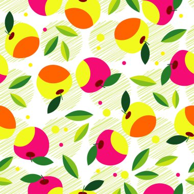 Dekoratif elma desen. Sorunsuz arka plan. Bir yaz Bahçesi. Tekstil rapport.