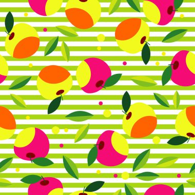 Dekoratif elma desen. Sorunsuz arka plan. Bir yaz Bahçesi. Tekstil rapport.