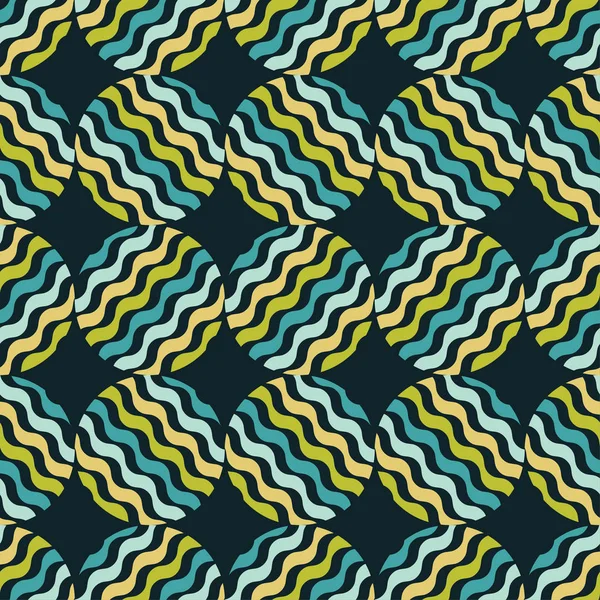 Polka dot sömlösa mönster. Wave konsistens. Textil rapport. — Stock vektor