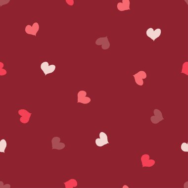 Seamless vector background with decorative hearts. Valentine's day. Hand-drawing. Textile rapport. clipart