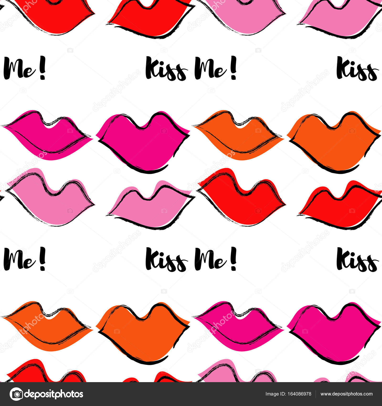 Nahtloses Muster Mit Lippen Pop Art Stil Stoffdesign Tapete Textilbeziehung Vektorgrafik Lizenzfreie Grafiken C Lazin 164086978 Depositphotos