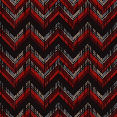 Etnik boho seamless modeli. Zikzak doku çizikler. Retro motif. Tekstil rapport.