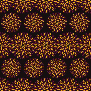 Dekoratif yaprakları ile sorunsuz arka plan. Yaprakları Mandala. Tekstil rapport.