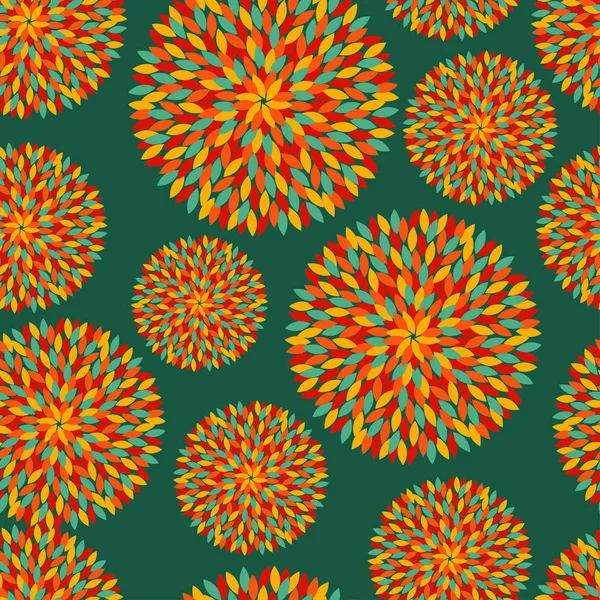 Dekoratif yaprakları ile sorunsuz arka plan. Yaprakları Mandala. Tekstil rapport.