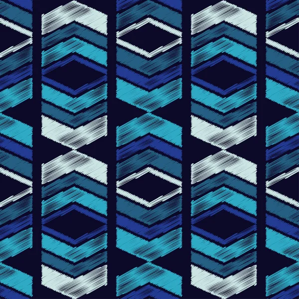 Etnikai boho varrat nélküli mintát. Absztrakt, geometrikus minta. Retro motívum. Textil rapport. — Stock Vector