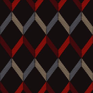 Etnik boho seamless modeli. Soyut geometrik desen. Nakış kumaş üzerine. Retro motif. Tekstil rapport.