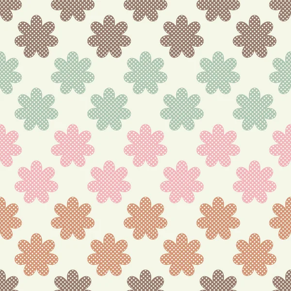 Fundo floral decorativo sem costura. Textura de bolinhas. Relação têxtil . — Vetor de Stock