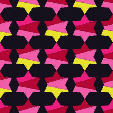 Dekoratif yıldız ile sorunsuz arka plan. Doku karalamak. Tekstil rapport.