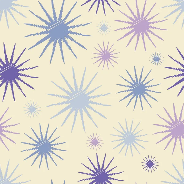 Fondo sin costuras con estrellas decorativas. Scribble textura. Relación textil . — Vector de stock