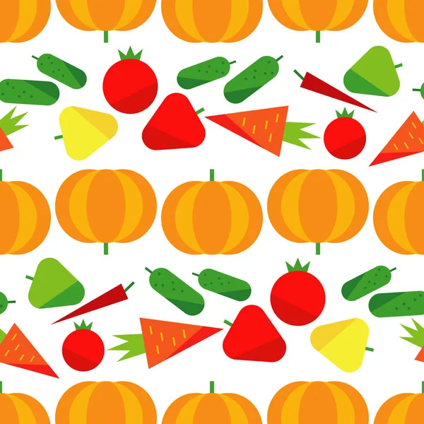 Beyaz bir arka plan üzerinde sebze ile Seamless modeli. Hasat Festivali. Şükran günü. Düz tasarım. Tekstil rapport.