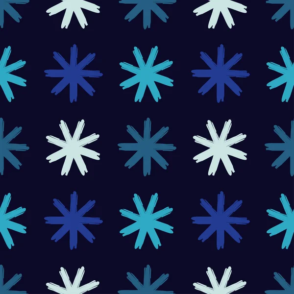 Dekoratif kar taneleri ile sorunsuz arka plan. Çizim fırçası. Tekstil rapport.