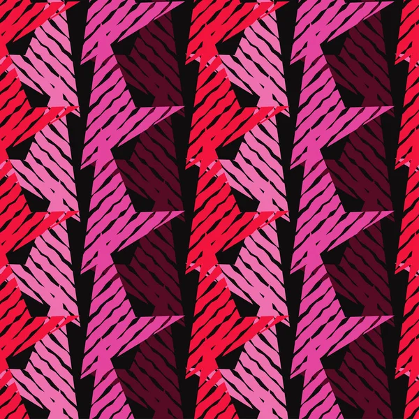 Fondo sin costuras con patrón geométrico abstracto. Scribble textura. Relación textil . — Vector de stock