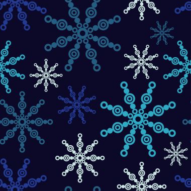 Dekoratif kar taneleri ile sorunsuz arka plan. Tekstil rapport.