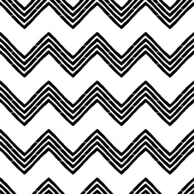 Soyut geometrik desenli sorunsuz arka plan. Beyaz kağıt üzerinde siyah mürekkep desende. Doku karalamak. Tekstil rapport.