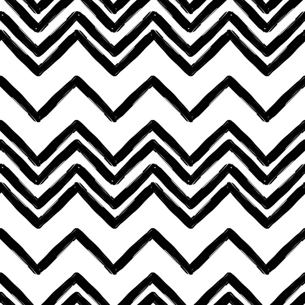 Nahtloser Hintergrund mit abstrakten geometrischen Mustern. Muster in schwarzer Tinte auf weißem Papier. Kritzeltextur. Textilbeziehung. — Stockvektor