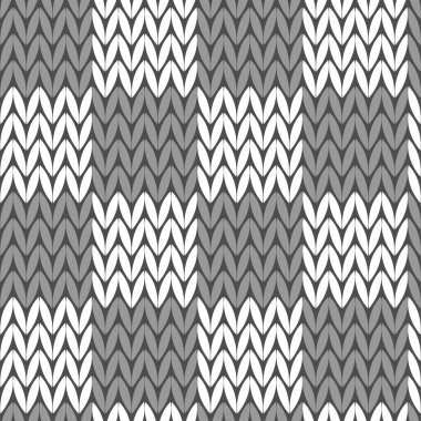 Dikişsiz örgü arka plan. Örgü desen. Gri kazak. Tekstil rapport.