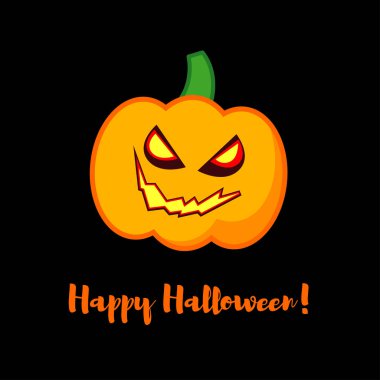 Vektör arka plan Cadılar Bayramın kutlu olsun. Cadılar Bayramı partisi kabak ile. Poster, kartpostal.