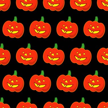 Sorunsuz dekoratif vektör arka plan Cadılar Bayramın kutlu olsun. Cadılar Bayramı partisi kabak ile. Tekstil rapport.