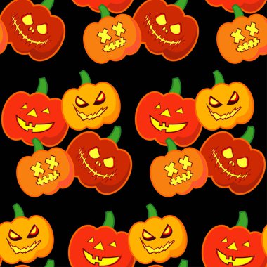 Sorunsuz dekoratif vektör arka plan Cadılar Bayramın kutlu olsun. Cadılar Bayramı partisi kabak ile. Tekstil rapport.