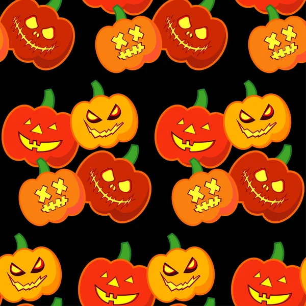 Sorunsuz dekoratif vektör arka plan Cadılar Bayramın kutlu olsun. Cadılar Bayramı partisi kabak ile. Tekstil rapport.